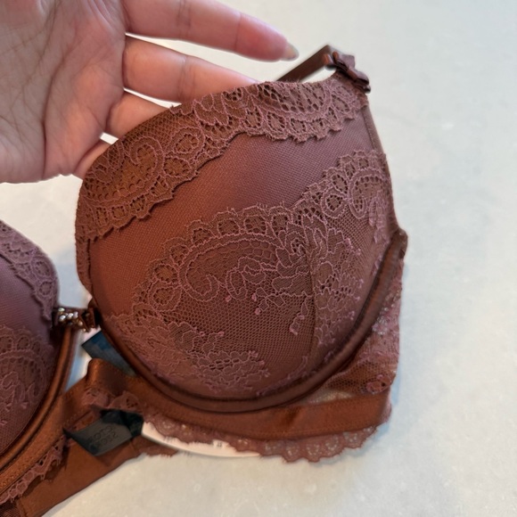 Victoria's Secret Designer Crystal Beaded Brown Push-Up Bra - Picture 5 of 8